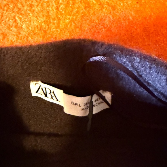 Zara dark purple eggplant touch of wool soft round neck cropped sweater NWT - Picture 8 of 12